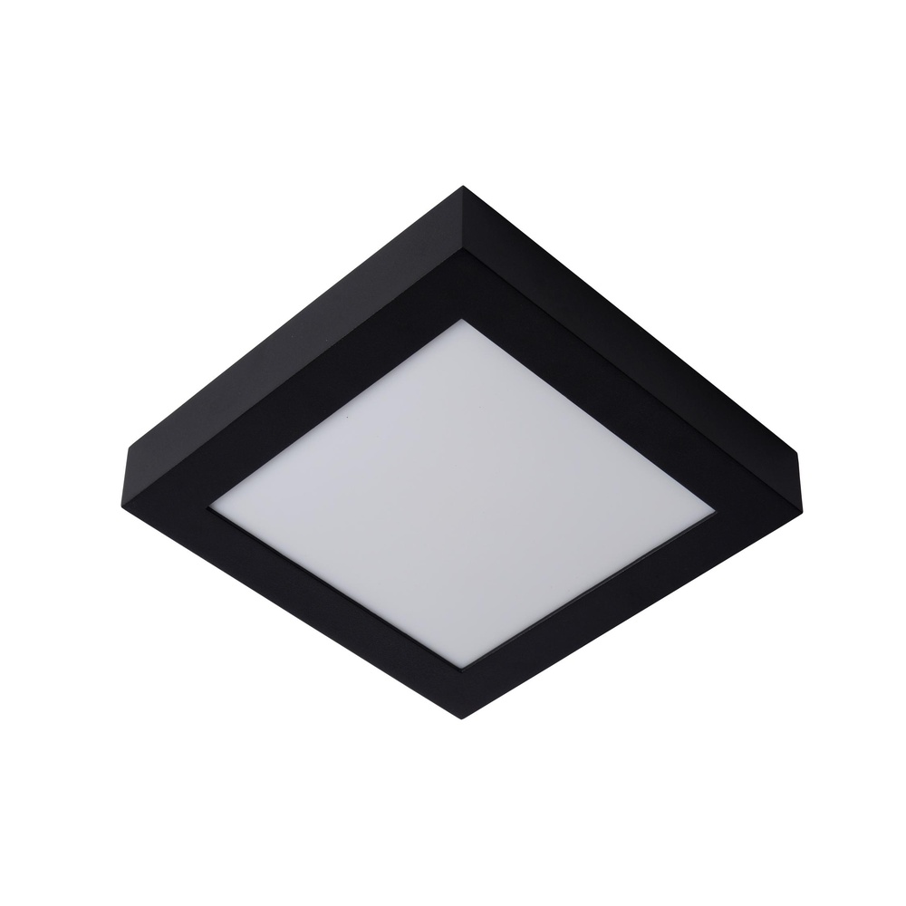Lucide PlafonniereBrice-Led 22cm vierkant IP44 zwart - 28117/22/30